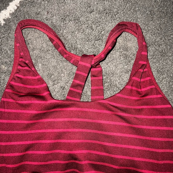 Patagonia Nouli Red Striped Tank Top Slim Fit Built-in Bra Size XS - Picture 2 of 4